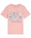 Scotch & Soda Girls 4-6x London Graphic T-shirt In Pink
