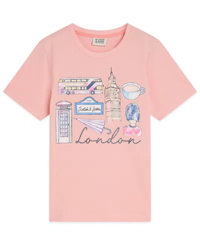 SCOTCH & SODA GIRLS 7-16 LONDON GRAPHIC T-SHIRT