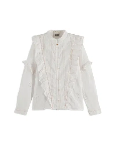Scotch & Soda Girls' Fancy Shirt - Little Kid, Big Kid In White