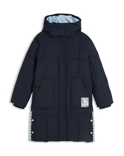 Scotch & Soda Girls' Long Puffer Jacket - Little Kid, Big Kid In Blue
