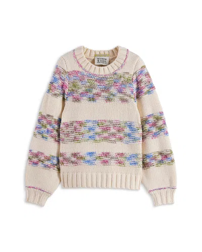Scotch & Soda Girls' Rainbow Striped Sweater - Little Kid, Big Kid In Multi