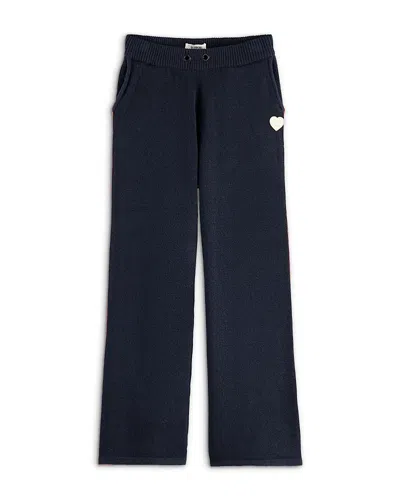 Scotch & Soda Girls' Sporty Straight Leg Knitted Sweatpants - Little Kid, Big Kid In Blue