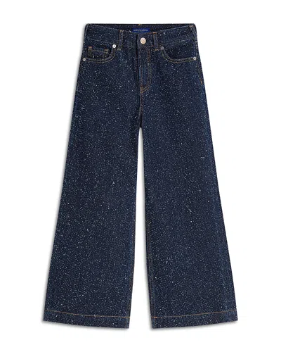 Scotch & Soda Girls' The Wave Cotton Wide Leg Jeans - Little Kid, Big Kid In Blue