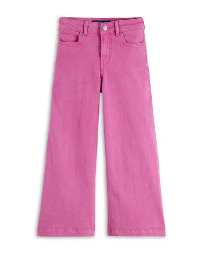 Scotch & Soda Girls' The Wave Wide Leg Jeans In Dark Pink - Little Kid, Big Kid