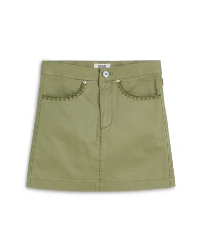Scotch & Soda Girls' Washed Twill Mini Skirt - Little Kid, Big Kid In Green