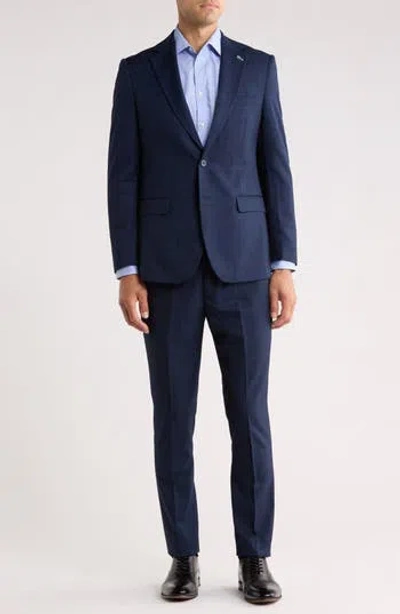 Scotch & Soda Glen Plaid Two-piece Suit In Blue