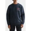 Scotch & Soda Graphic Print Sweatshirt In Blue