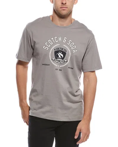 Scotch & Soda Graphic T-shirt In Gray