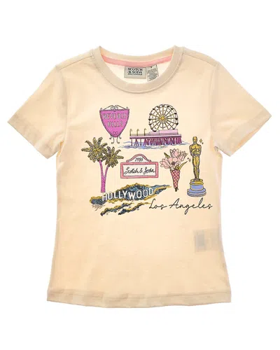 Scotch & Soda Graphic T-shirt In Neutral