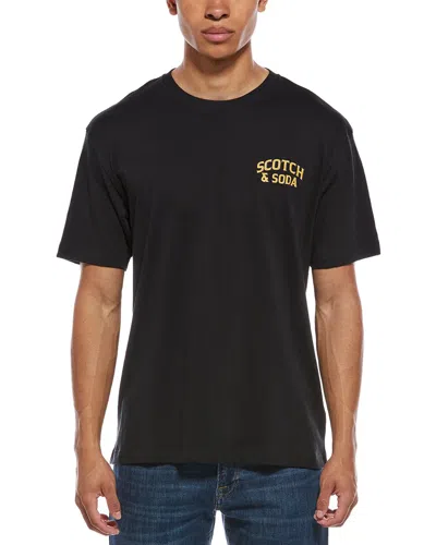 Scotch & Soda Graphic T-shirt In Black