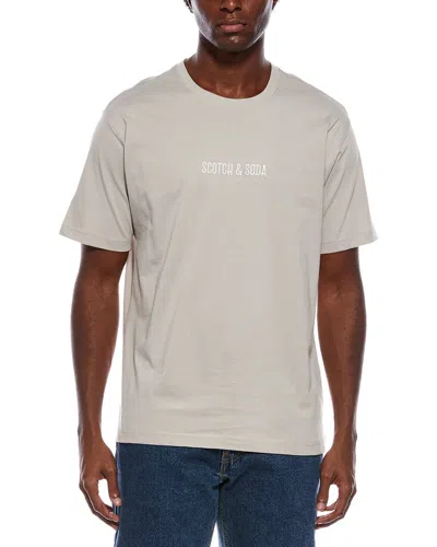 Scotch & Soda Graphic T-shirt In Gray