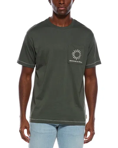 Scotch & Soda Graphic T-shirt In Green
