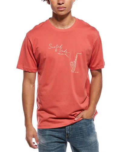 Scotch & Soda Graphic T-shirt In Orange