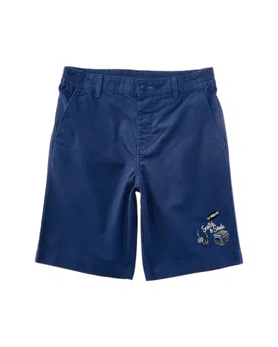 Scotch & Soda Half Panama Short In Blue