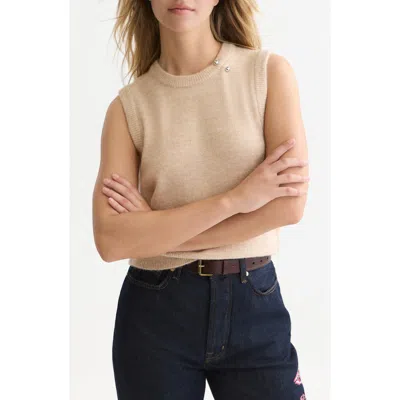 Scotch & Soda Hardware Detailed Sweater Vest In Neutral