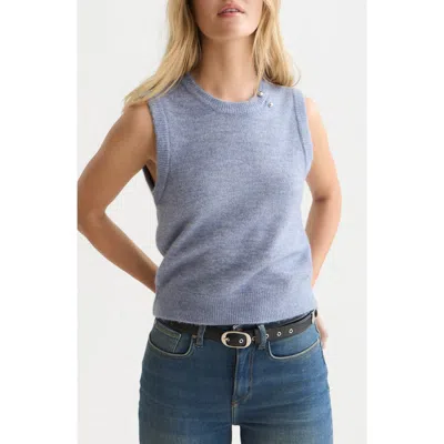 Scotch & Soda Hardware Detailed Sweater Vest In Blue