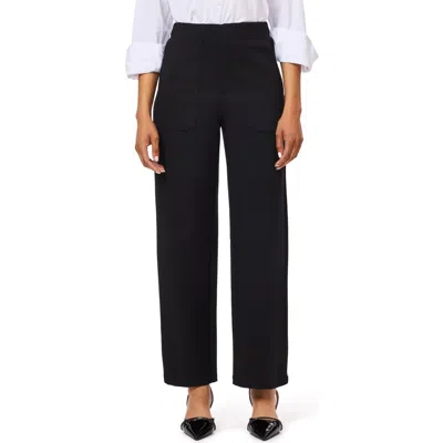 Scotch & Soda High Waist Barrel Leg Pants In Black