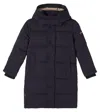 Scotch & Soda Hooded Puffer Coat In Black