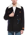 Scotch & Soda Izak Peacoat In Black