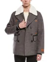 Scotch & Soda Izak Peacoat In Gray