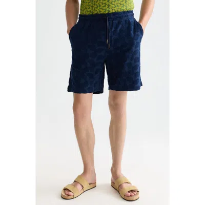 Scotch & Soda Jacquard Bermuda Shorts In Blue