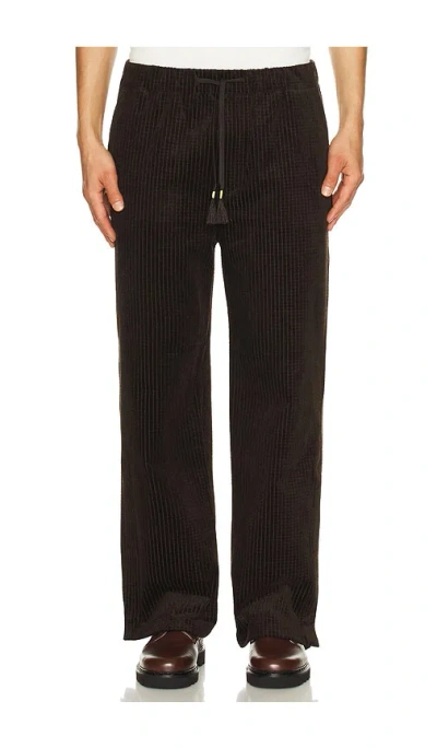 Scotch & Soda Jacquard Cotton Blend Pants In Brown