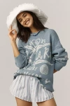 Scotch & Soda Jacquard Crew-neck Sweater In Blue