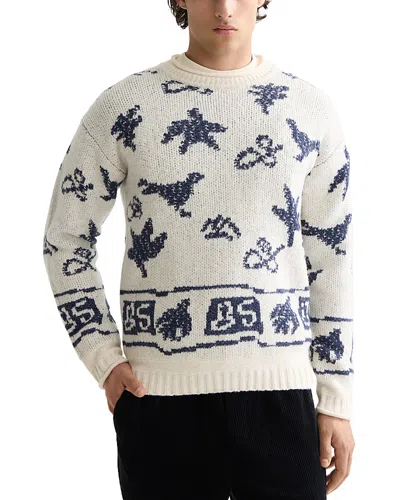 SCOTCH & SODA JACQUARD EXTRA DROPPED SHOULDER SWEATER
