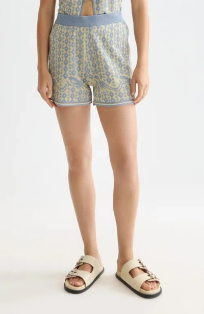 Scotch & Soda Jacquard Knit Shorts In Multi