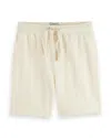 Scotch & Soda Jacquard Regular Fit Terry Shorts In Neutral