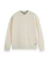 Scotch & Soda Jacquard Regular Fit Terry Sweatshirt In Neutral