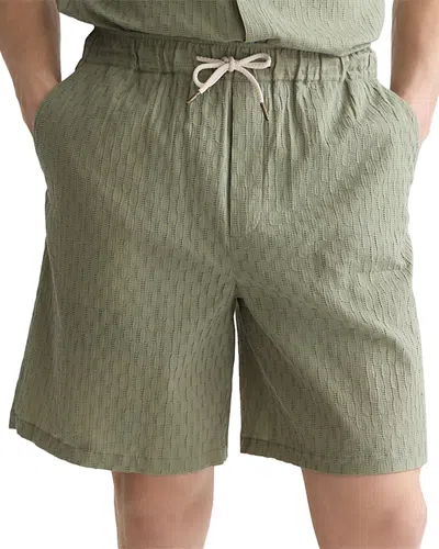 Scotch & Soda Jacquard Seersucker Bermuda Shorts In Green