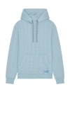Scotch & Soda Geo Jacquard Terry Hoodie In Blue