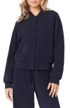 Scotch & Soda Jersey Bomber Jacket In Blue