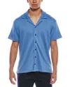 Scotch & Soda Jersey Camp Shirt In Blue