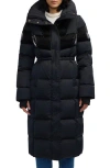 Scotch & Soda Kaatye Core Fit Water Repellent Maxi Puffer Coat In Black