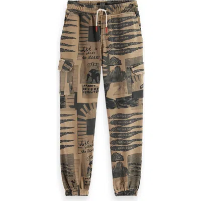SCOTCH & SODA SCOTCH & SODA KIDS' ALLOVER PRINT CARGO SWEATPANTS