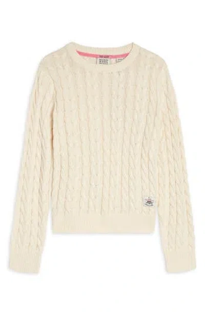 Scotch & Soda Kids' Cable Stitch Sweater In Brown