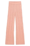 Scotch & Soda Kids' Cable Stitch Sweater Pants In Pink