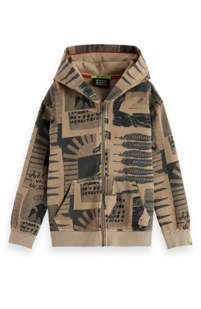 SCOTCH & SODA SCOTCH & SODA KIDS' COTTON FRENCH TERRY ZIP HOODIE
