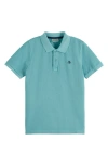 Scotch & Soda Kids' Cotton Piqué Polo In Blue