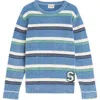 Scotch & Soda Kids' Crewneck Sweater In Blue