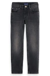 Scotch & Soda Big Boys 5 Pocket Loose Tapered Fit Jean In Black