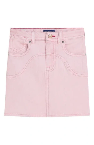 Scotch & Soda Kids' Denim Skirt In Pink