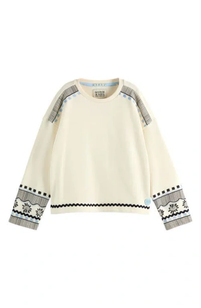 Scotch & Soda Kids' Embroidered Graphic Sweatshirt
