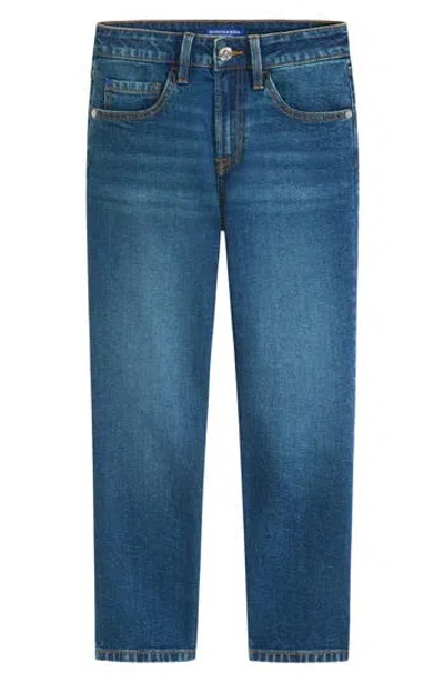 Scotch & Soda Kids' Five-pocket Loose Tapered Fit Jeans In Blue