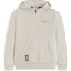 Scotch & Soda Kids' Fleece Quarter Zip Hoodie In White