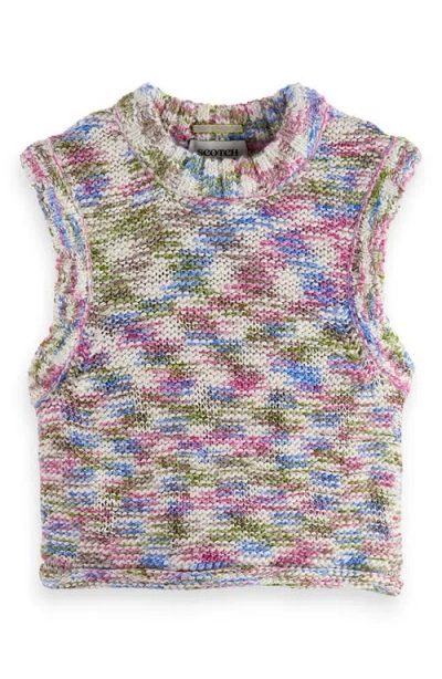 Scotch & Soda Kids' Mélange Sweater Vest In Multi