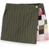 Scotch & Soda Kids' Pleated Patchwork Skort In Green