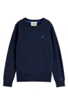 Scotch & Soda Boys' Core Logo Regular Fit Sweatshirt - Little Kid, Big Kid In Black